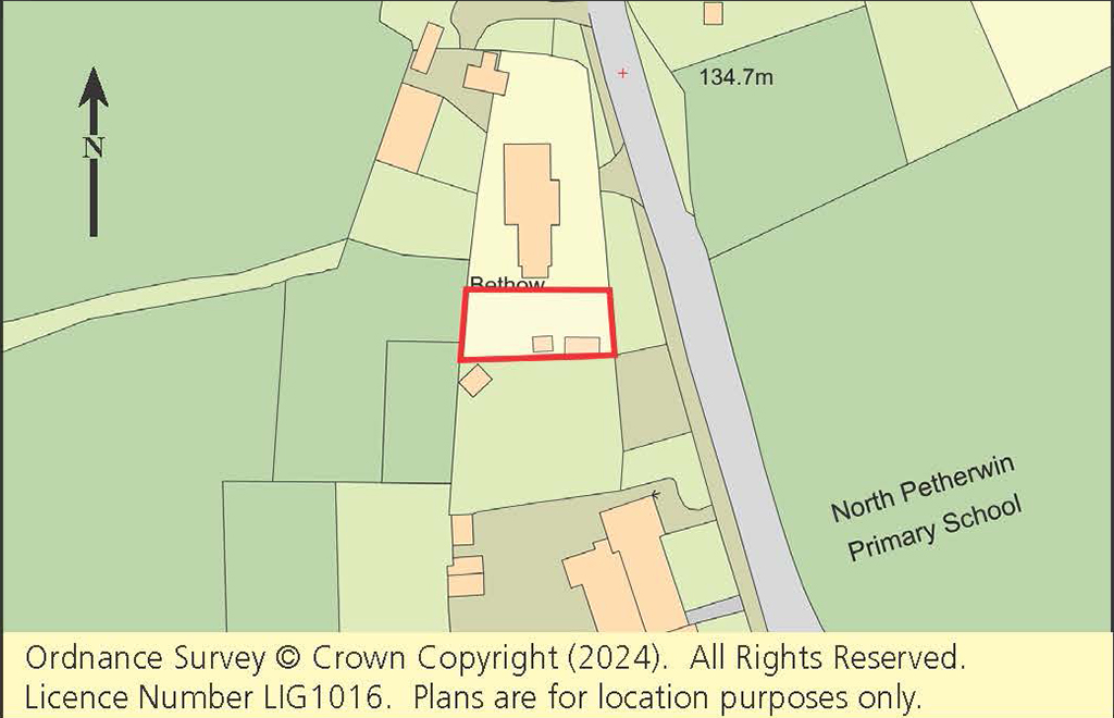Lot: 13 - LAND WITH OUTLINE PLANNING FOR TWO/THREE BEDROOM BUNGALOW -
